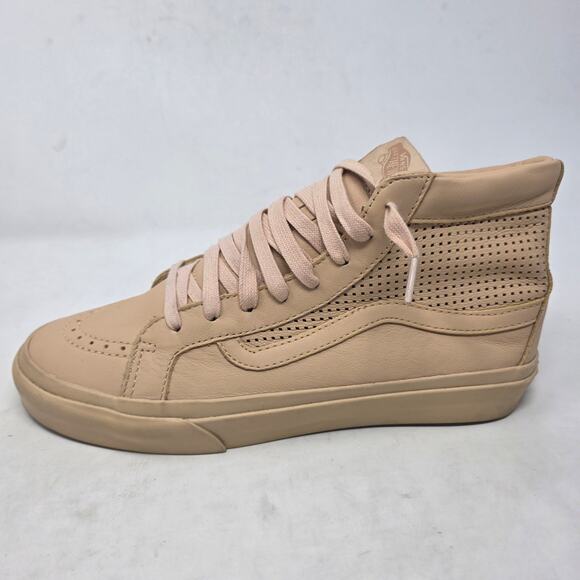 Vans Womens Sk8-Hi Beige Perforated High-Top Sneakers Size 9.5 - Picture 2 of 8